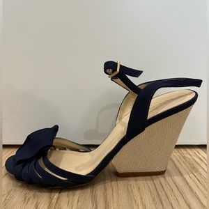 Kate Spade Ivana Wedge Heels in Navy Size 7